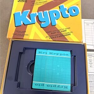 Krypto Family Arithmetic Card Game vintage Parker brothers